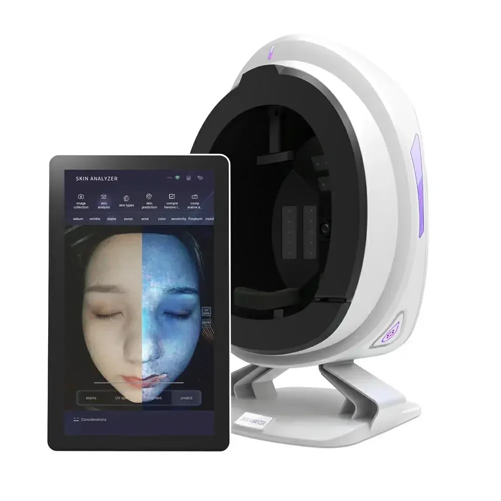 3D顔面スキャナー肌分析器フェイススキャナー検出マジックミラー拡大鏡しわ色素沈着サロン用美容機器