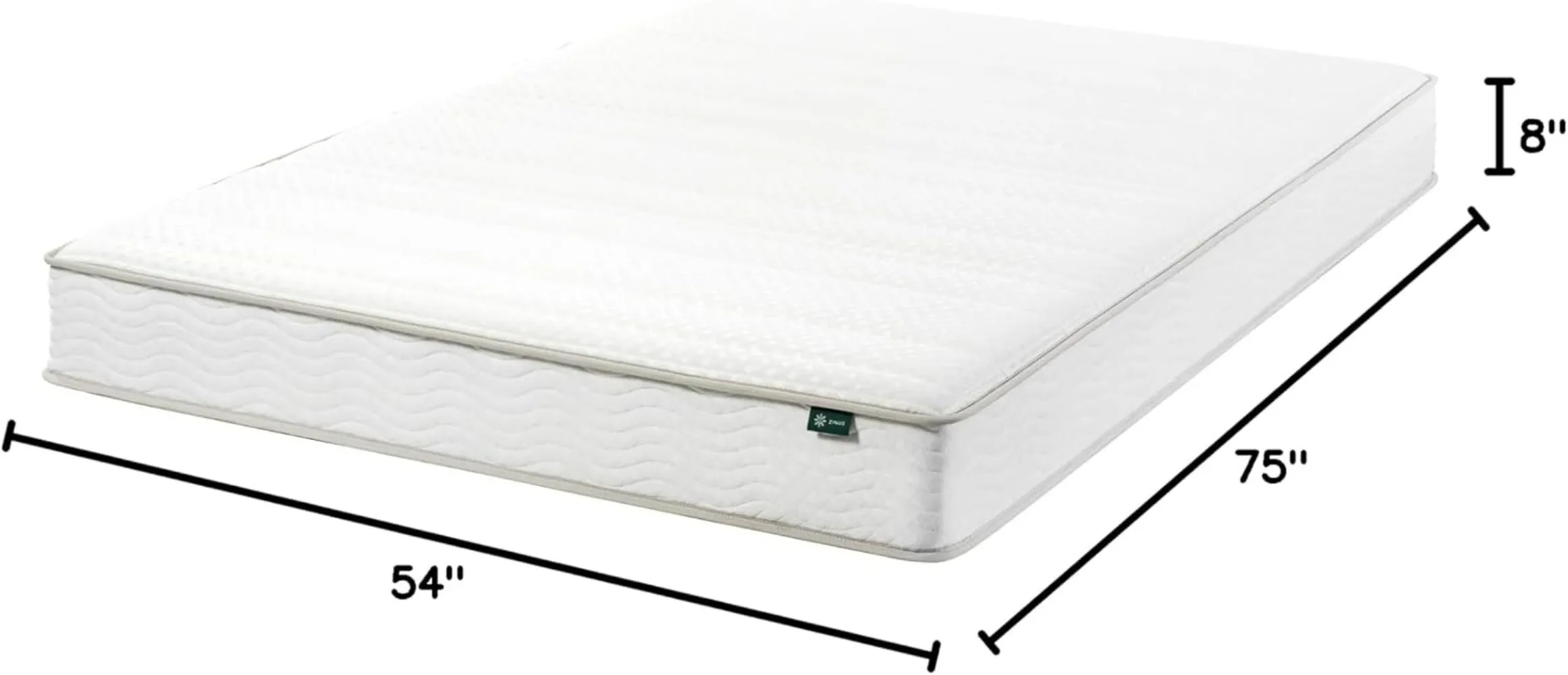 8 Inch Foam and Spring Hybrid Mattress, Full, Fiberglass Free, Medium Firmness, Durable Support, Certified Safe Foams & Fabric