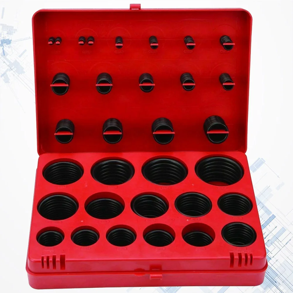 

407pcs Grommet Kit Rubber Rings O-ring Repair Box Assorted Sizes Material Car Boat RV Wiring Plumbing Machinery