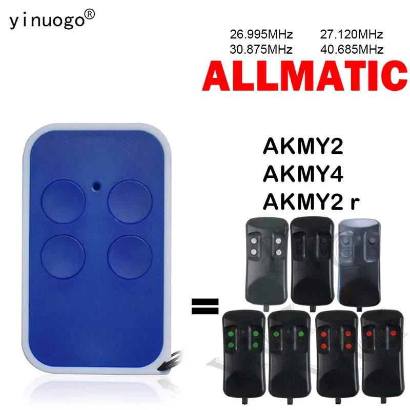 

ALLMATIC AKMY2 AKMY4 AKMY2 r Duplicator Remote Control Garage Door Opener 26.995MHz 27.120MHz 30.875MHz 40.685MHz Controller Key