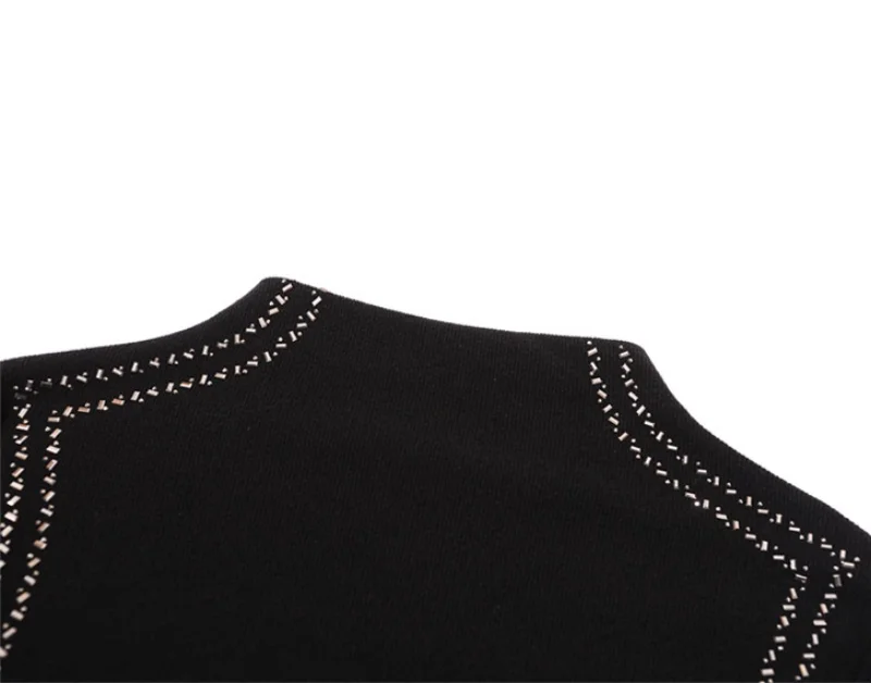Spring Winter New Long Sleeved High Neck Women's Tops Fashion Hot Diamond Thicken Elasticity Casual T-Shirt Clothing