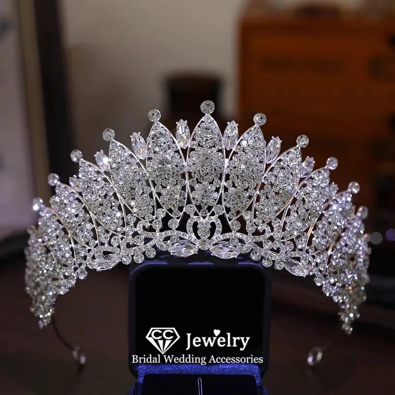 

CC Vintage Crown Wedding Accessory Women Hair Ornaments Bridal Headbands Engagement Hairwear 100% Handmade Pageant Diadem AN451