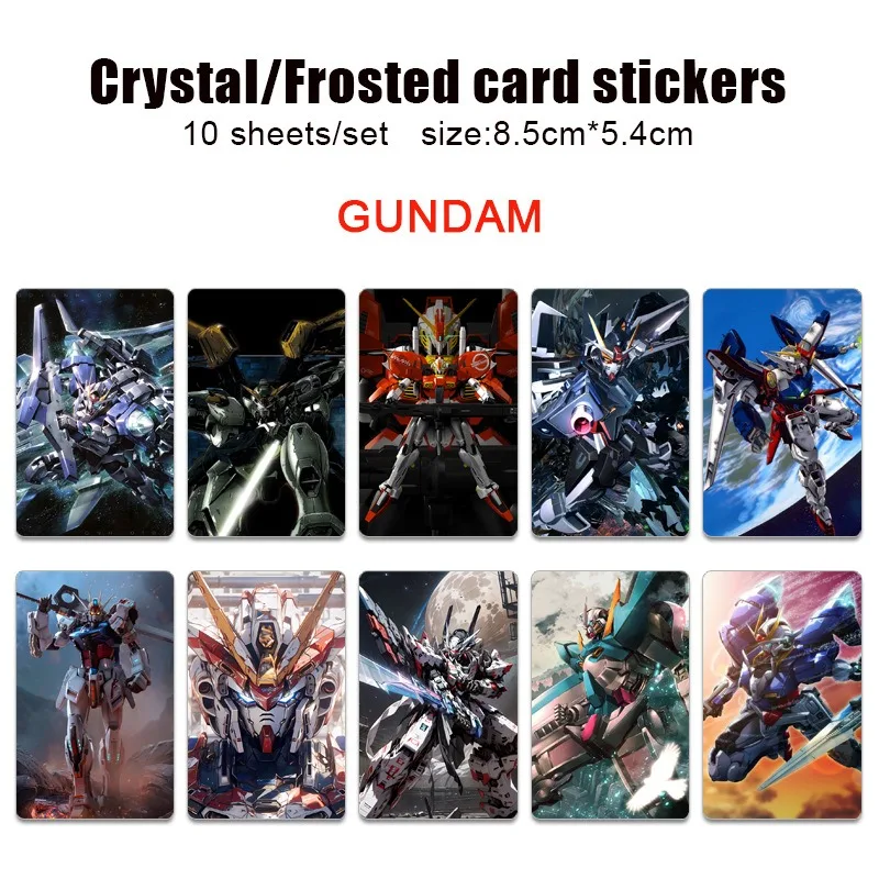 

2025 новый мобильный костюм Gundam мультфильм окружающий кристалл матовая карта студенческая транспортная карта еда карточка