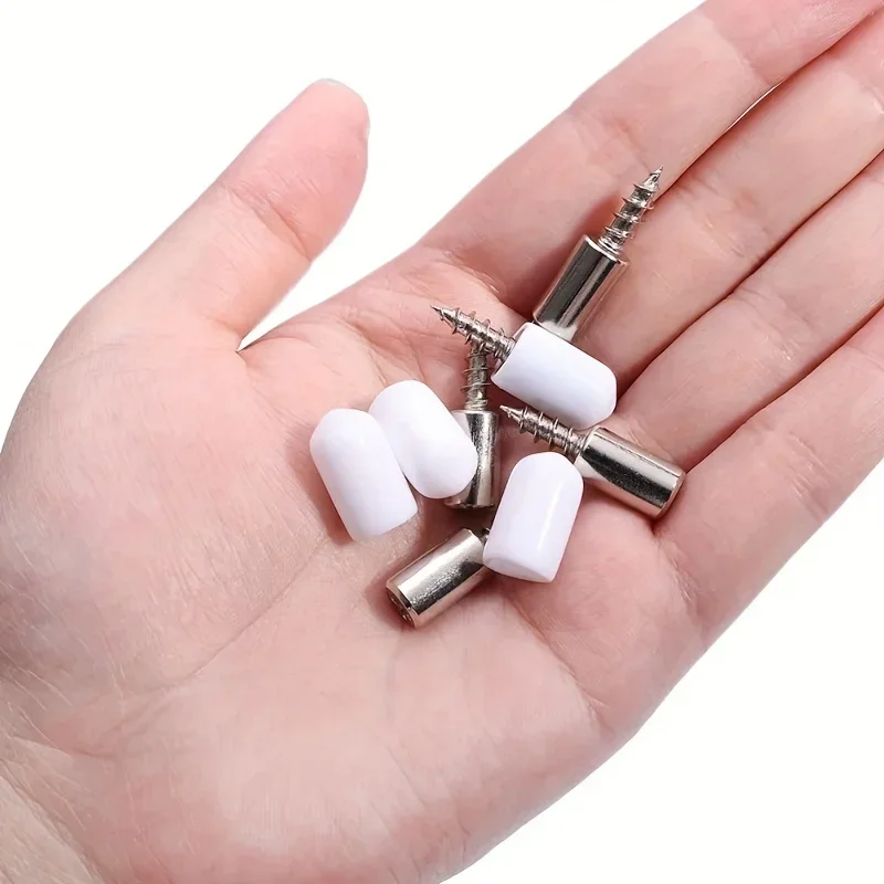 20/40Pcs Self-tapping Screws Cabinet Laminate Support Laminate Holder Screw Self Tapping Integrated Screw Cabinet Shelf Holder