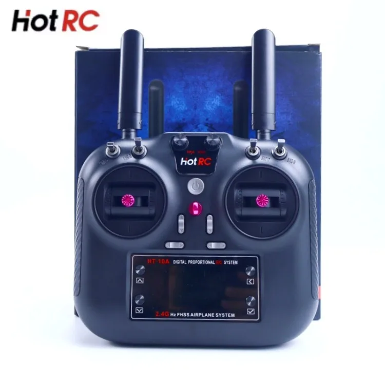 Hotrc HT-10A HT10A 2,4 ГГц 10CH пульт дистанционного управления F-10A F10A приемник для радиоуправляемого самолета, лодки, дрона, аксессуары, детали