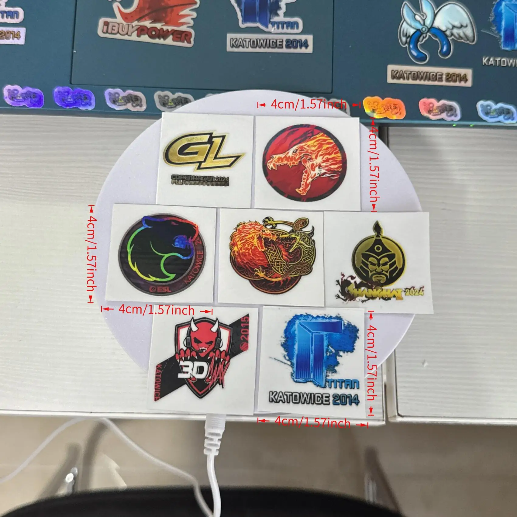 

Набор из 7 безрамочных наклеек CSGO для телефона, скейтборда, в подарок