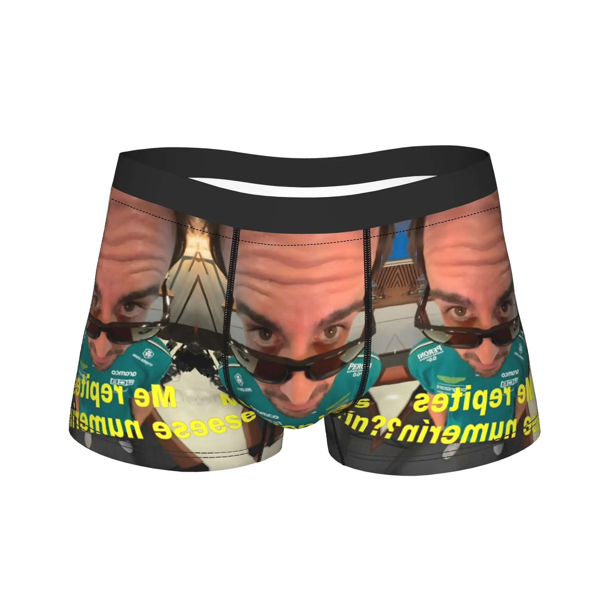 Fernandos Alonsos  Underwear  Pattern Trunk Quality Men's Underpants Elastic Shorts Briefs Birthday Present
