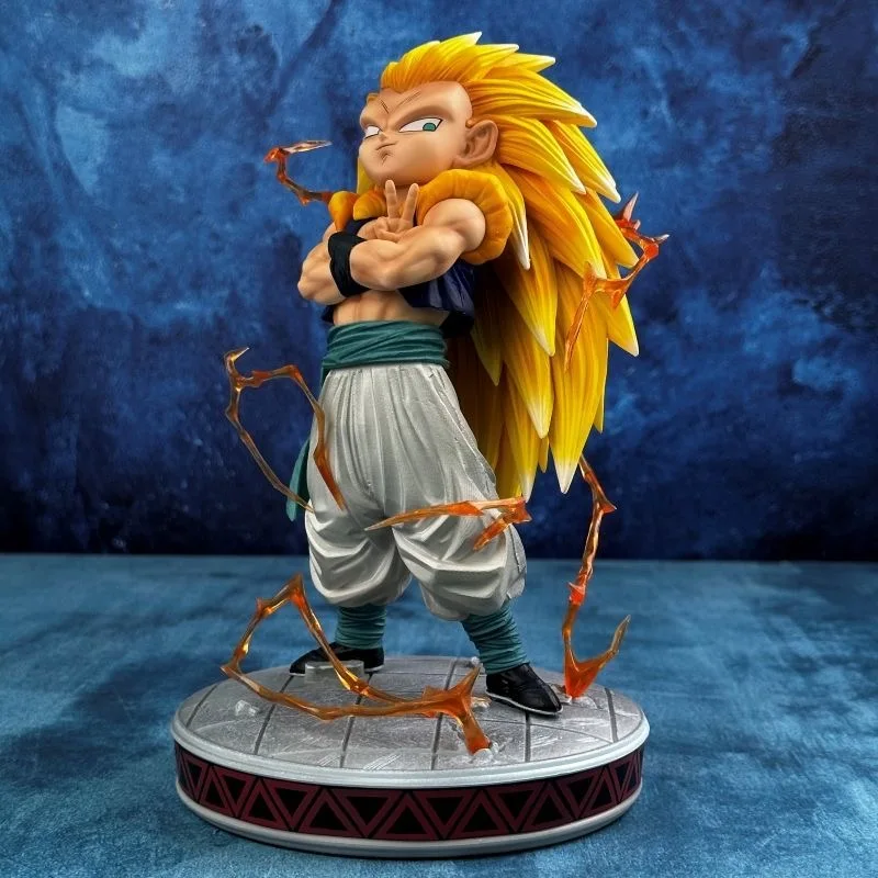 Dragon Ball Z Gotenks Ssj3 figura Super Saiyan 3 Gotenks figuras de acción 25cm colección de estatuas de Pvc modelo juguetes para niños regalos