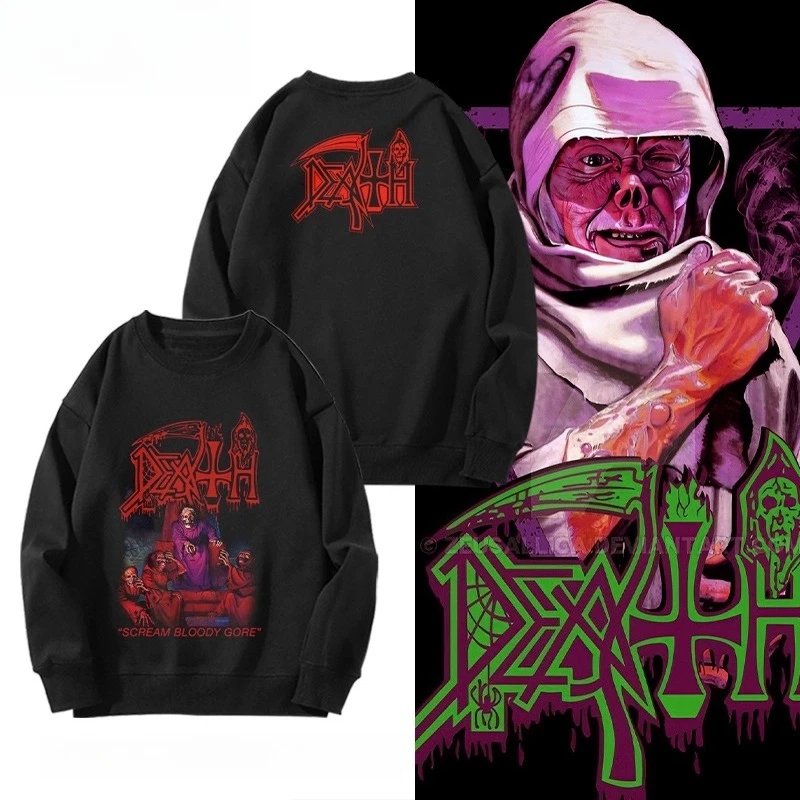 DEATH Leprosy maglione perimetrale della banda death metal da uomo e da donna Felpa streetwear americana versatile rock top