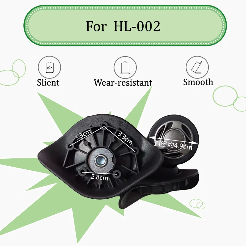 

For HL-002 【Ultra-Quiet Swivel Casters】 Luggage Wheel Accessories 360° Rotation Wear-Resistant Silent