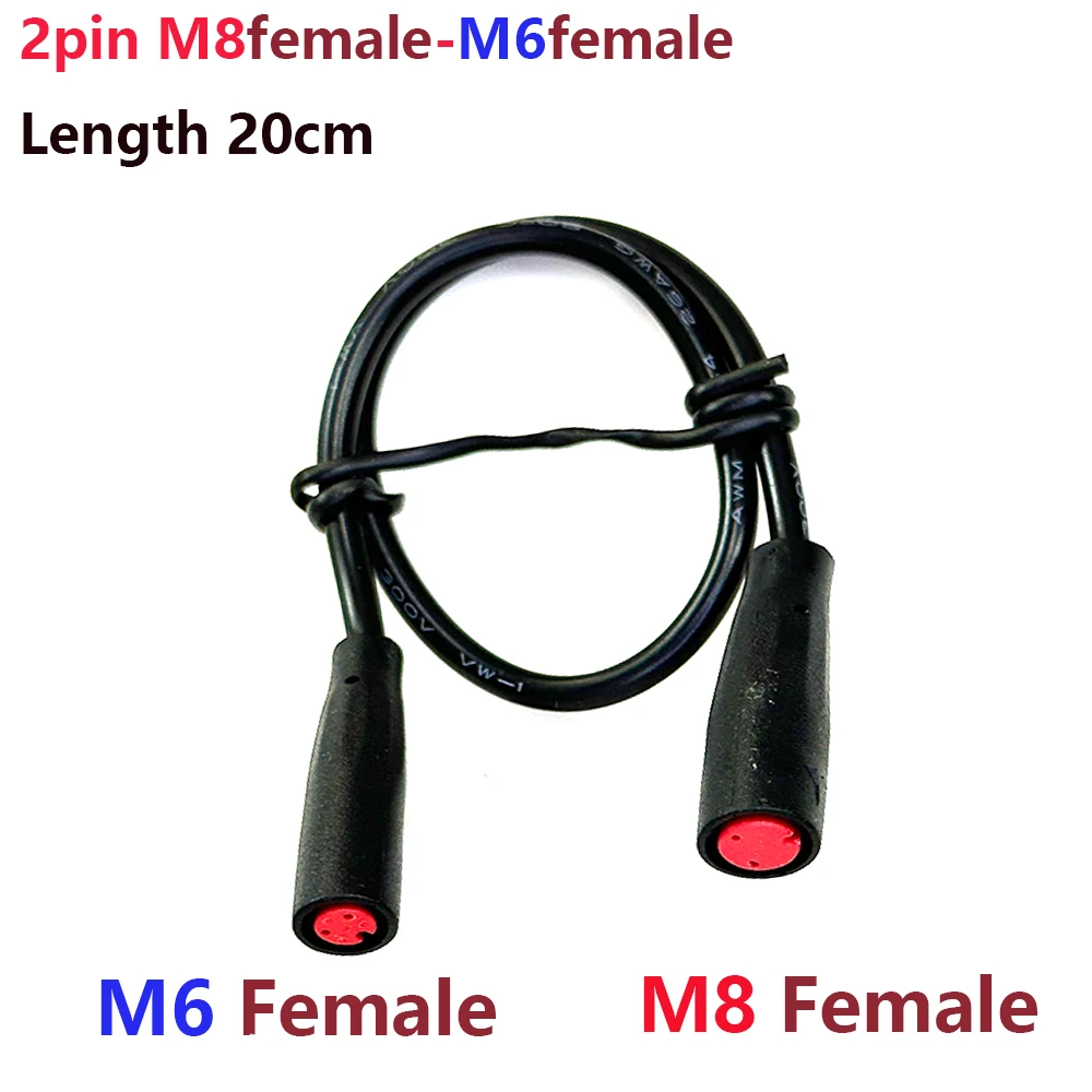 Fahrrad- und E-Bike-Stromabschaltkabel, 2-3-poliger Sensorstecker, E-Bike-Stecker M8 2-Pin Stecker auf M8 M6 SM2A SM2Y Adapter – Detail 5