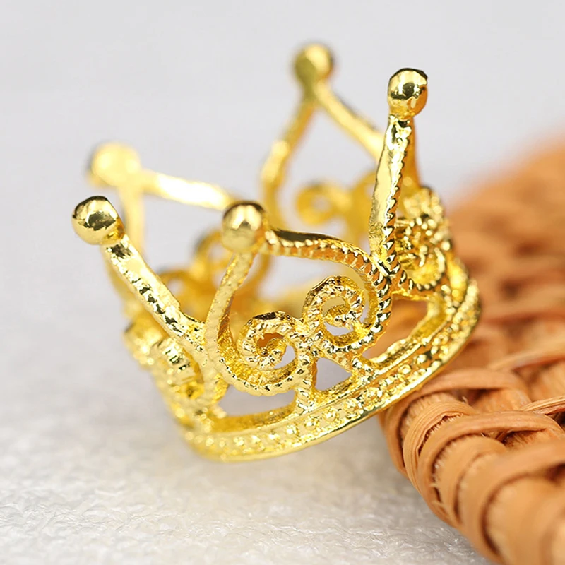 1PC Mini Crown Princess Topper Children Hair Ornaments for Wedding Birthday Party Cake Decorating Tools