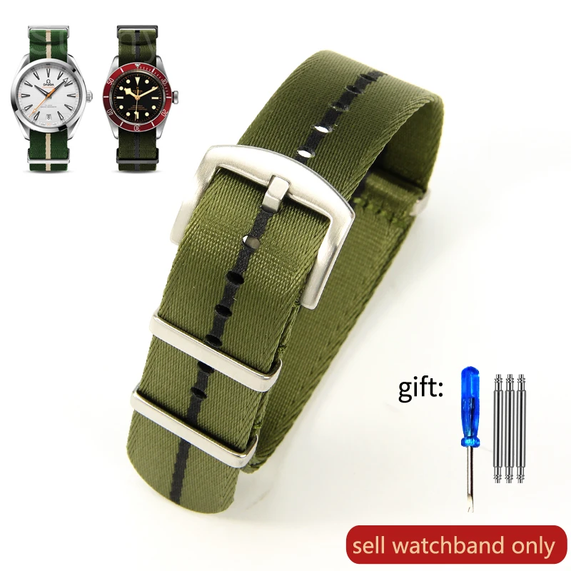 Hochwertiges Nylon-Uhrenarmband für Omega Seamaster 300 Water Ghost Party 20 mm 22 mm für Mido Rolex Tudor Militäruhrenarmband