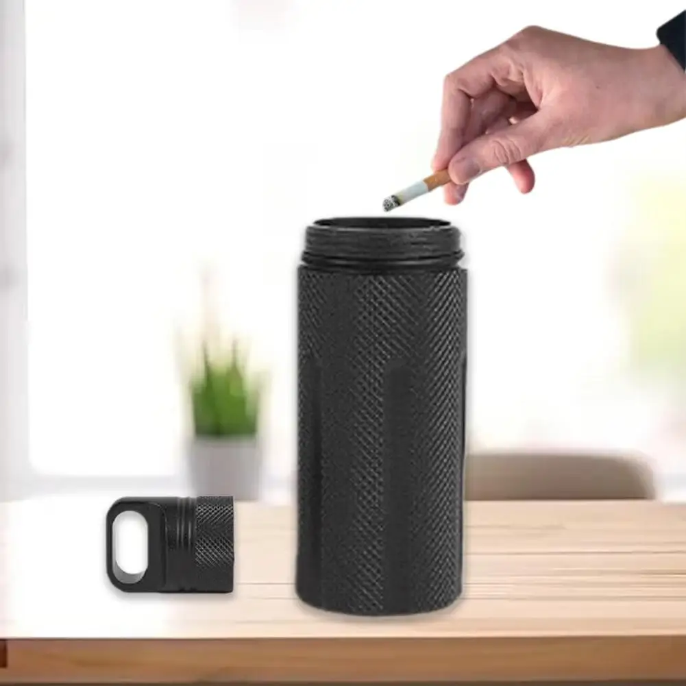 Portable Car Ashtray Storage Bottle Waterproof Ashtray Multi Functional Fashion Alloy Material 3 Colors EDC Survival Kit