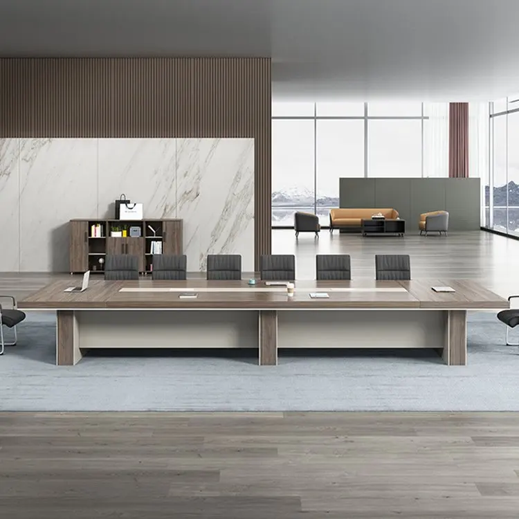 Conference Table Long Simple Modern Thickened Meeting Reception Negotiation Table and Chair Combination Office Furniture Custom