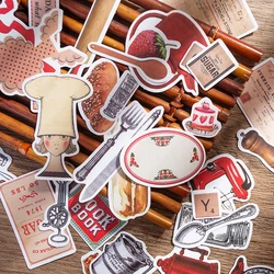 35PCS 요리 음식 청구서 스티커 공예품 및 스크랩북 스티커 책 학생 라벨 장식 스티커 DIY 편지지