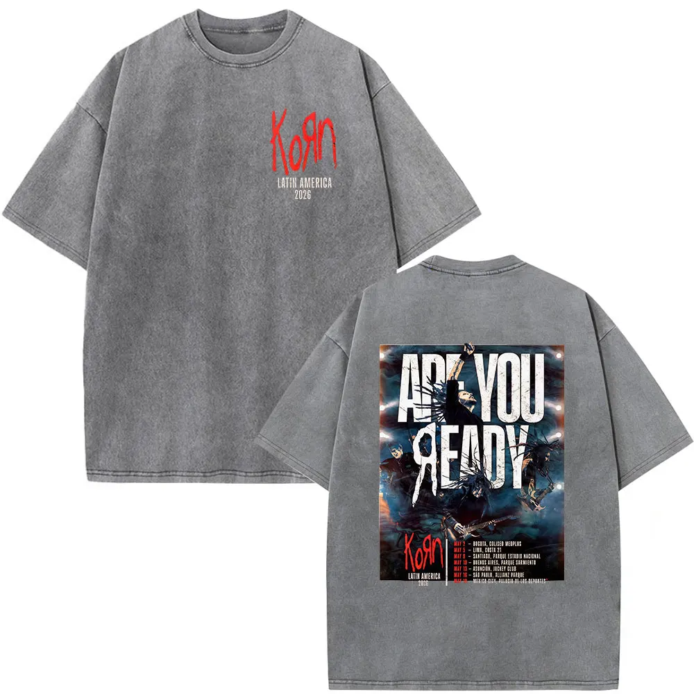 Korn Tour 2026 Vintage Washed T-Shirt Men