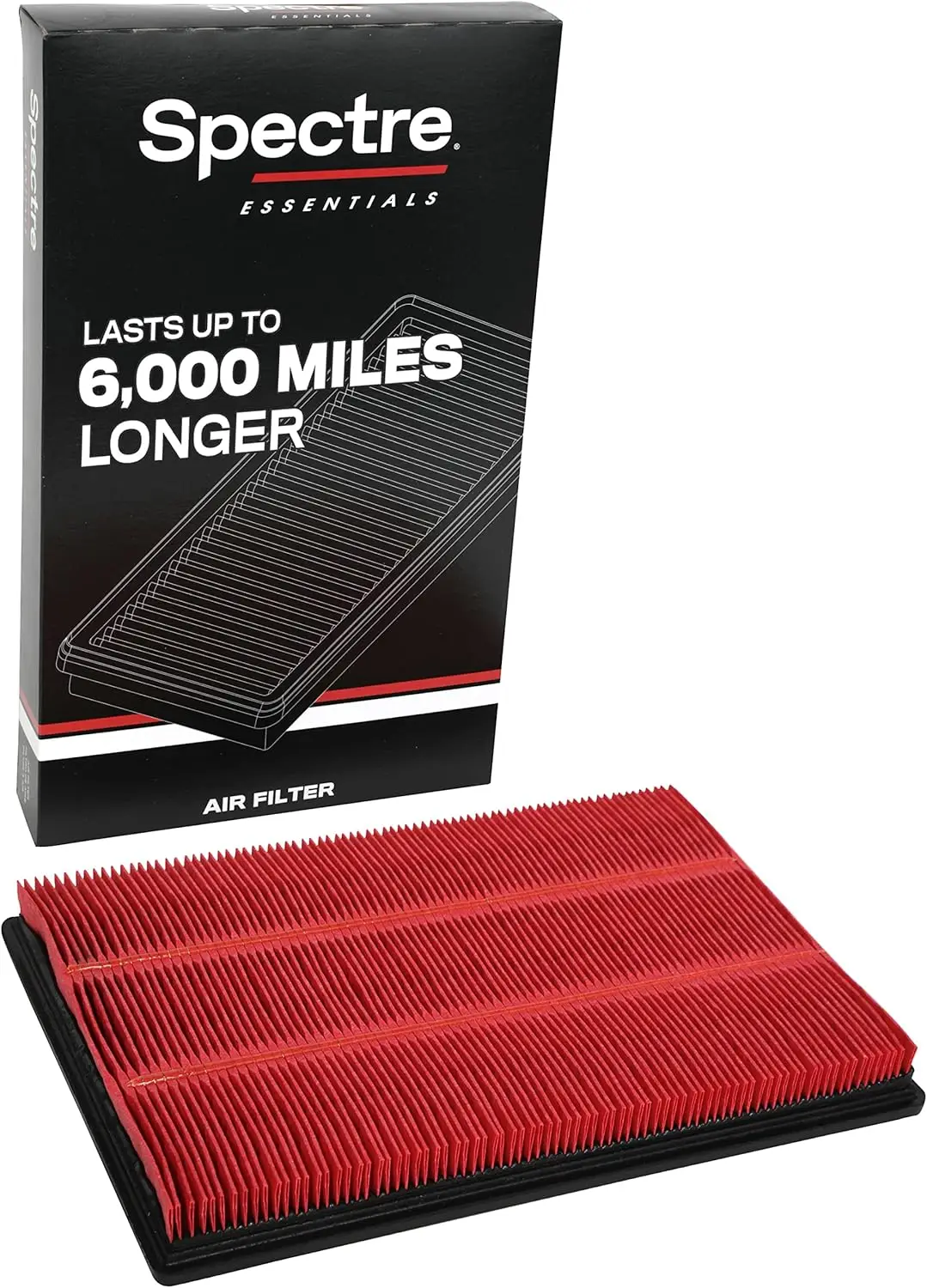 

Essentials Engine Air Filter by K&N: Premium, 50-Percent Longer Life: Fits Select 2002-2019 RAM V8 (1500, 2500, 3500, 4000), SPA