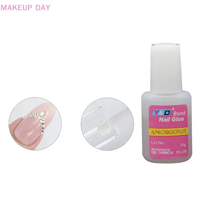 Strong Nail Glue Adhesive With Brush False Nails Glitter Acrylic with Brush