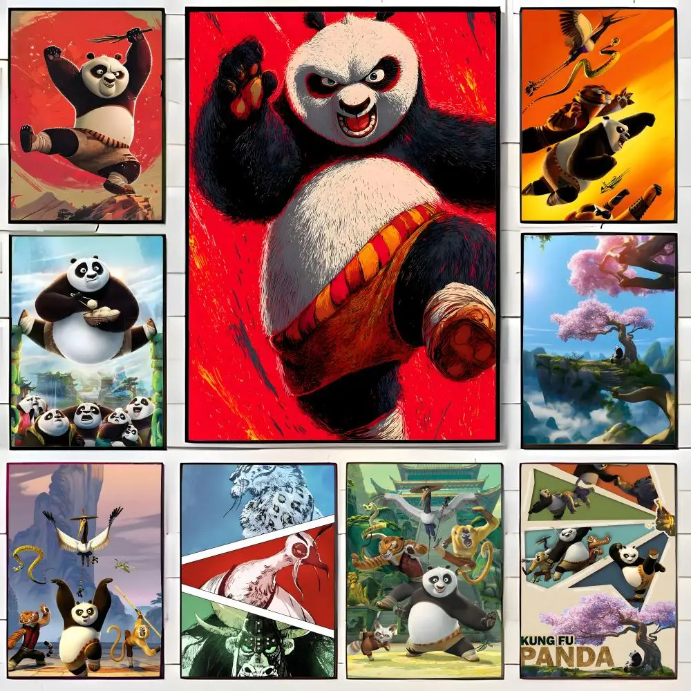 1 قطعة K-Kung Fu P-Panda ملصق قماش جدار الفن طباعة ملصق ديكور جدارية ديكور المنزل هدية غير المؤطرة #1