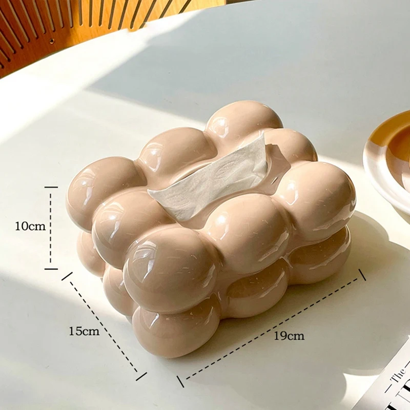 Bubble Design Tissue Box Holder Paper Dispenser For Bathroom Dining Table Stylish Tissue Organizer Decorative Napkin