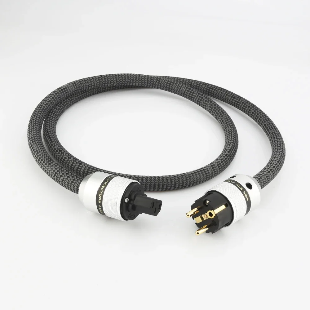 

P104+DW45 5N Copper SCHUKO Power Cable EUR power plug hifi power cord cable for DVD CD AMP