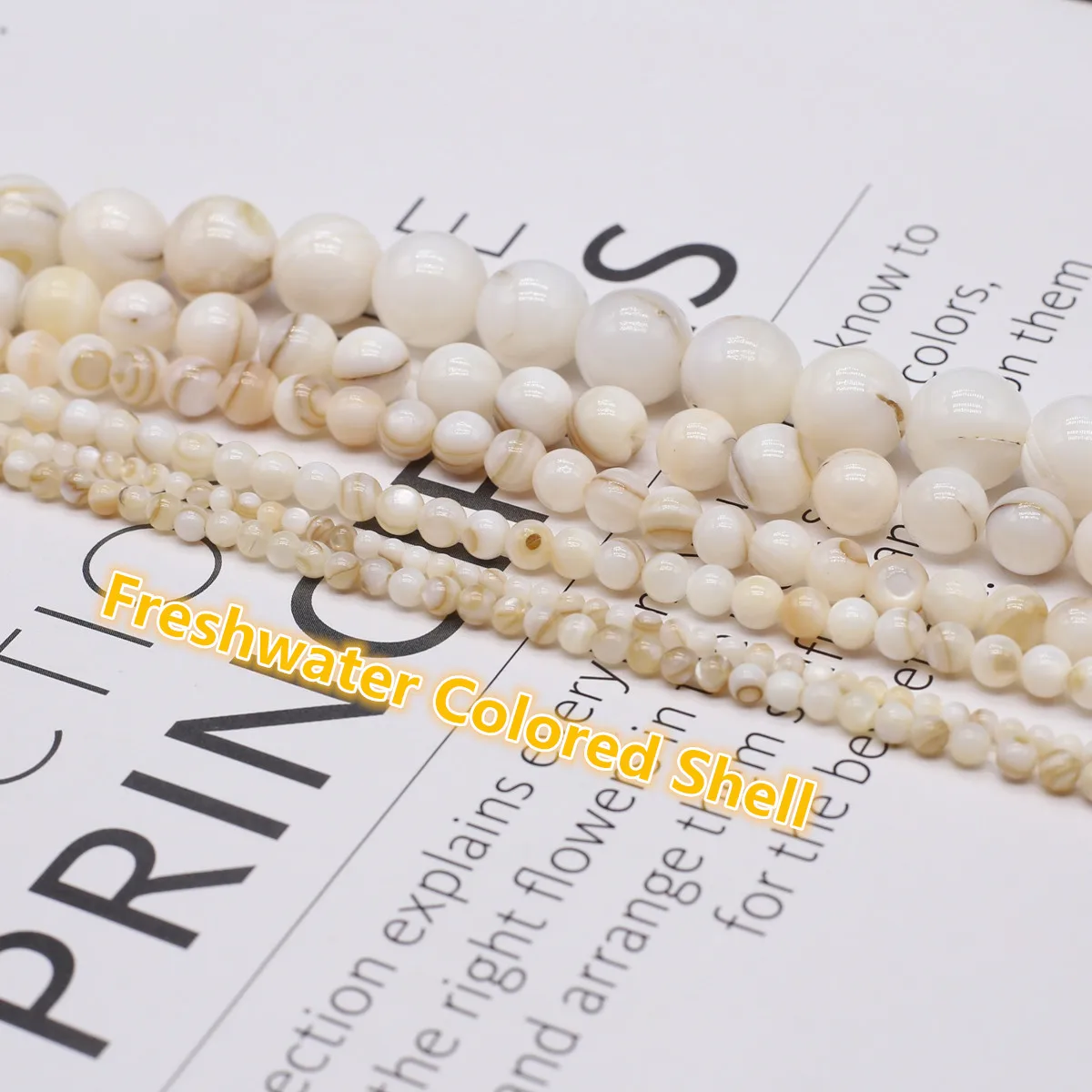 

New Style Colored Shell Beads Natural Freshwater Shell Round Beads For Jewelry Making DIY Earrings Bracelet Necklace Accessory