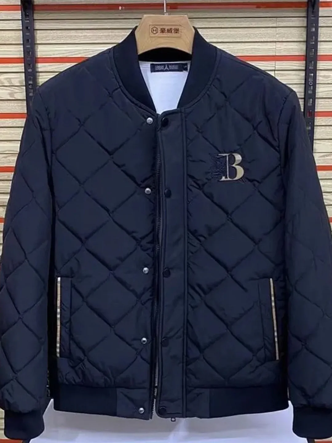 

Ele Lightweight Cotton Jaet Men's Winter Faionable Ball Collar Hatl Outerwear Warmth Sli Youth Casual Wear