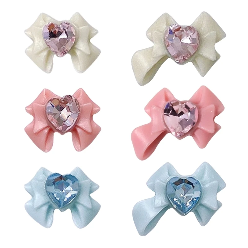 Resin Bow  Charm 3D     Art  Decoration Korean Style Bowknot Design for Women