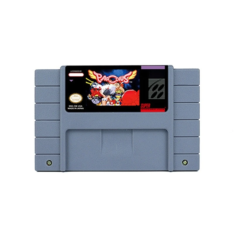 Parodius Action Game for SNES 16 BitRetro Cart Children Gift