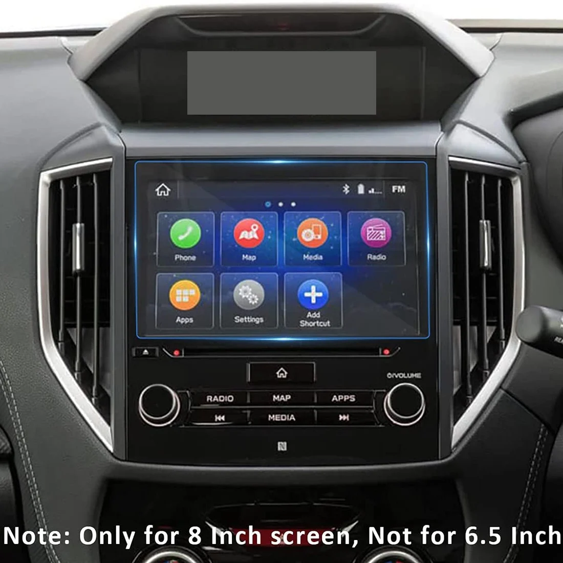 For 2019-2021 Forester Accent 8-Inch Car Navigation Press Screen Protective Film Display Tempered