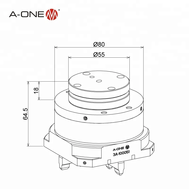 A-ONE jig automatic lathe chuck for EDM machining ER-007523