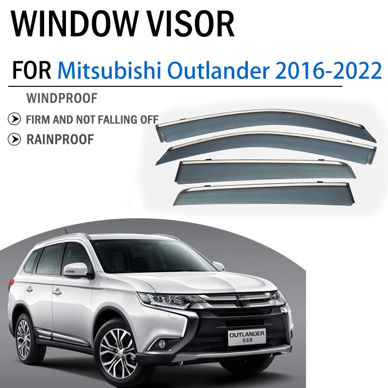 

2016-2020 FOR Mitsubishi Outlander Window Visor Deflector Visors Shade Sun Rain Guard Smoke Cover Shield Awning Trim