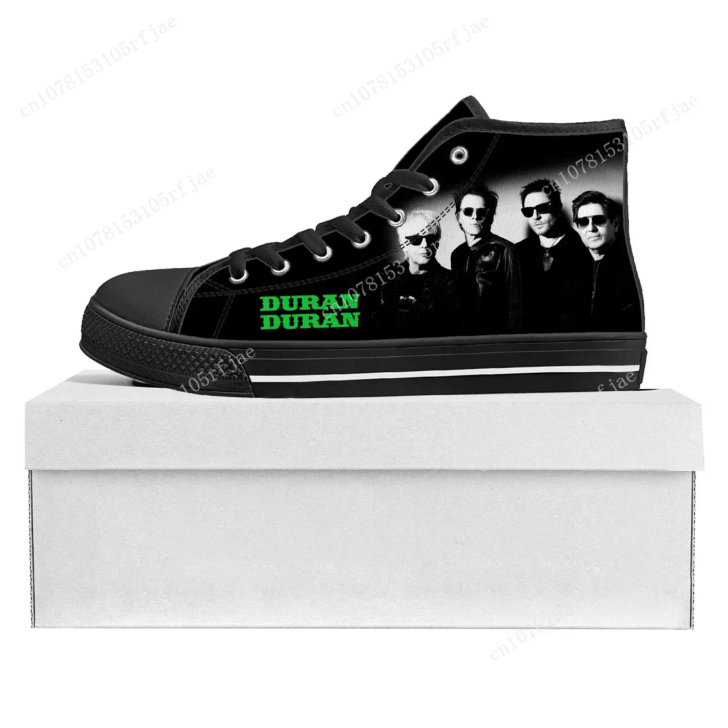 Dance Rock Band Duran Duran Fashion High Top High Quality Sneakers Mens Womens Teenager Canvas Sneaker Couple Shoes Custom Shoe