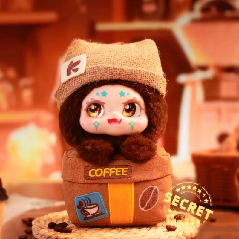 Em estoque quente genuíno kimmon-Les'Cafe-Series caixa cega brinquedos na moda bonito saco de pelúcia de vinil pingente boneca coleção brinquedos presentes