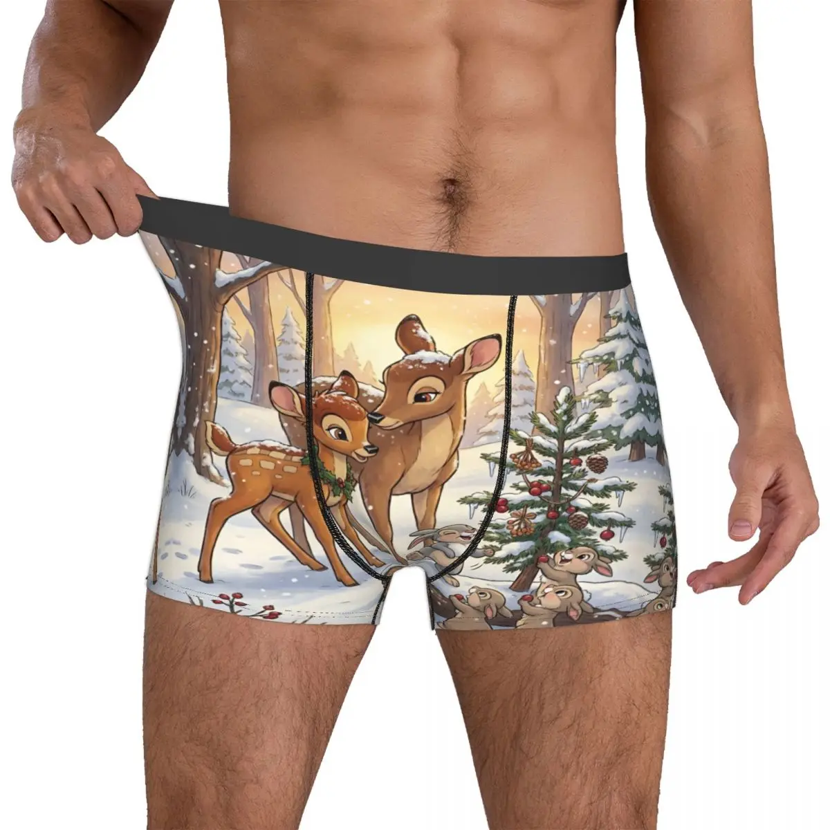 

Мужские трусы-боксеры Custom Cool B-Bambies, удобные трусы-брифы Bambi Faline Thumper, нижнее белье