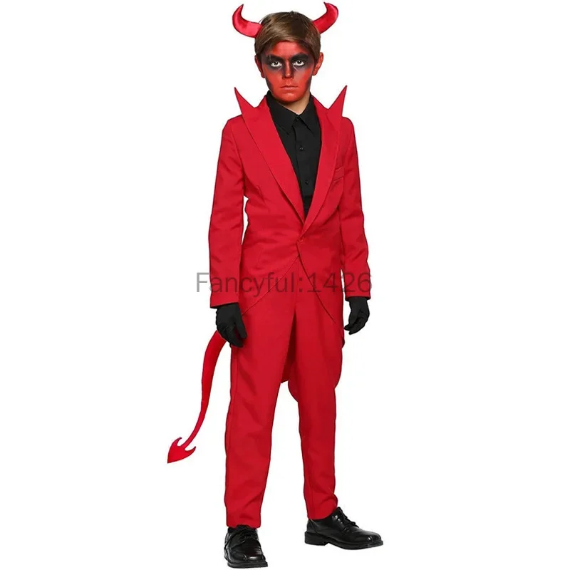 Halloween Cosplay Red Bull Devil Kostuum Mannen En Vrouwen Uniform Mode Maskerade Kinderen Podiumvoorstellingen Kostuums