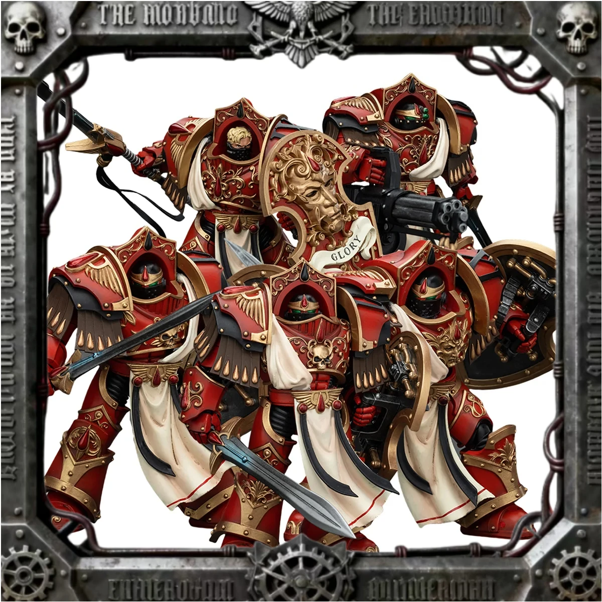 

[spot Goods]JOYTOY Warhammer 30K 1/18 Action Figures Blood Angels Crimson Paladins Squad 5PCS Model Boy Gift
