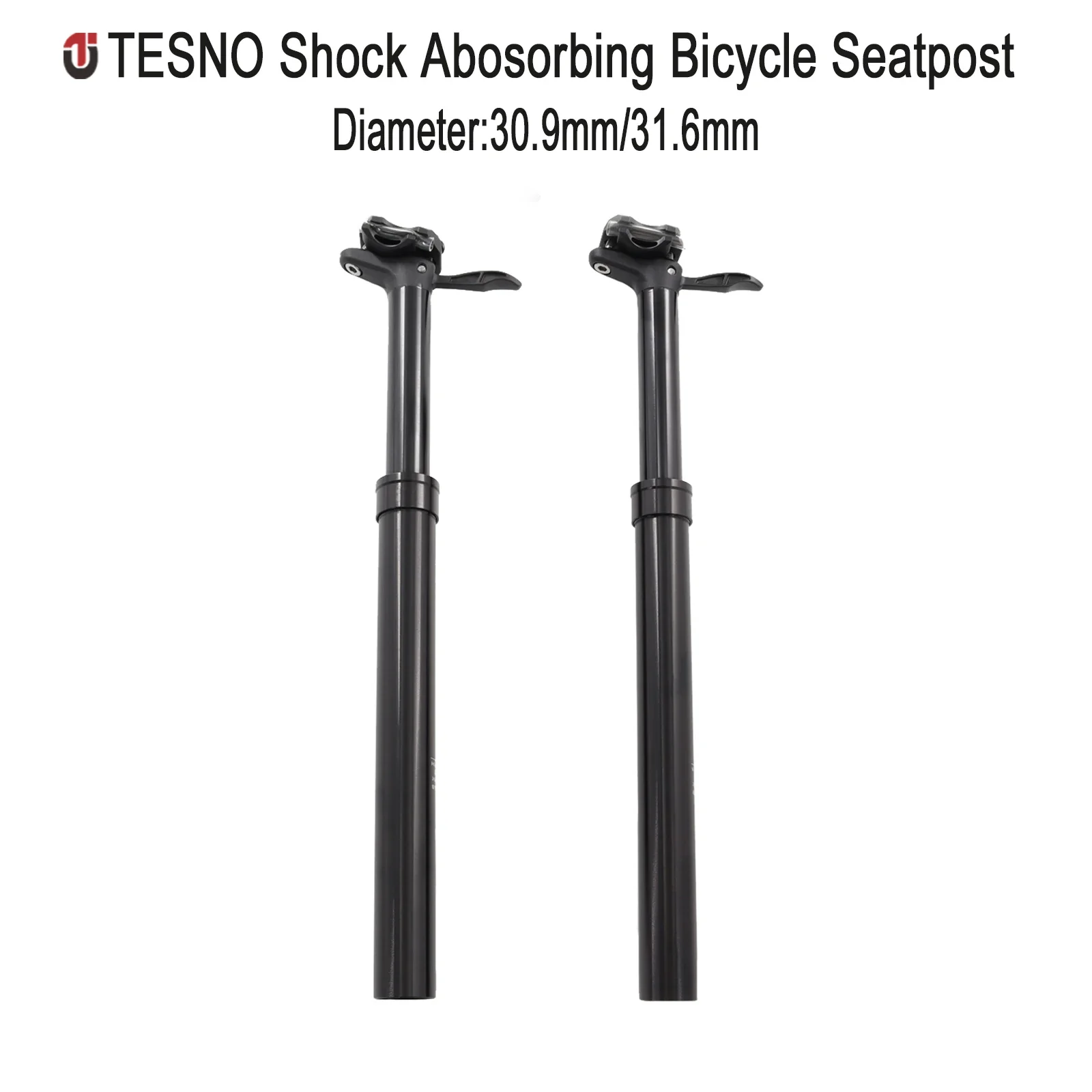 TESNO MTB Road Bicycle Shock Absorber Seatpost Tube Bikes Seat Post Dropper Manual Travel Height Adjustable Suspension 30.9/31.6