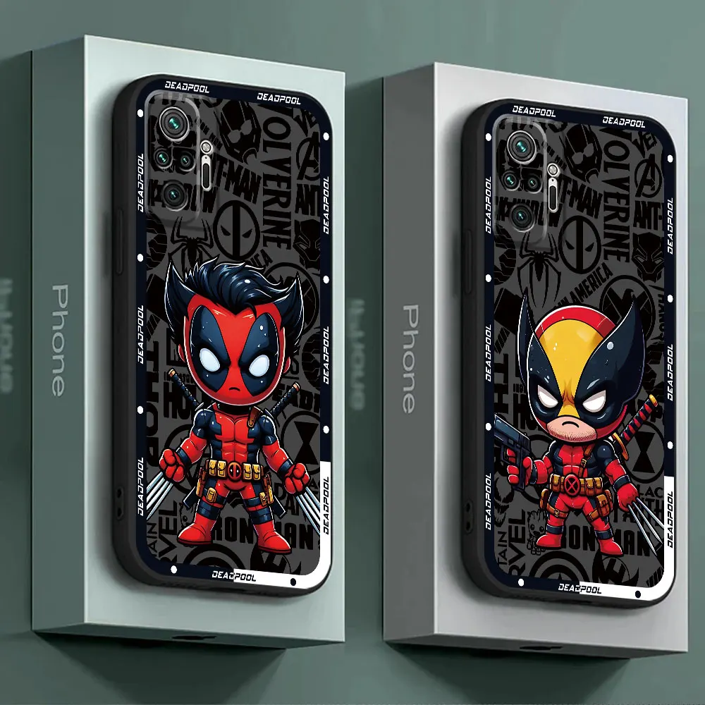 Marvel DeadPool Case for Xiaomi Redmi 12C K40 Pro K50 Gaming A2 A1 Plus 12 K40s K60 9A 10A 10C 9C 10 9 Black Soft Cover