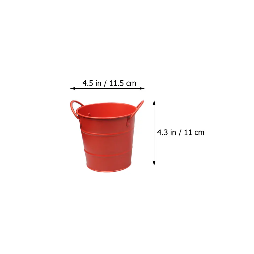 

3pcs Mini Iron Bucket French Fries Storage Fried Chicken Serving Ice Container Vase Snack Holder Scratch Resistant Smooth