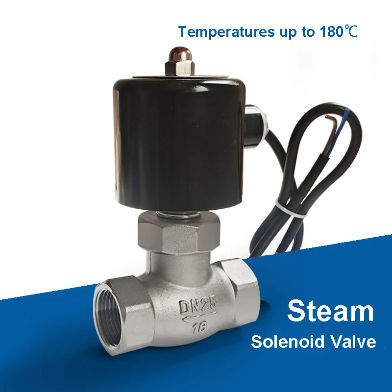 

3/4" 1" 1.2" 1.5" 2" Stainless Steel Steam Solenoid Valve Normally Closed Solenoid Valve 24V 12V 220V 110V