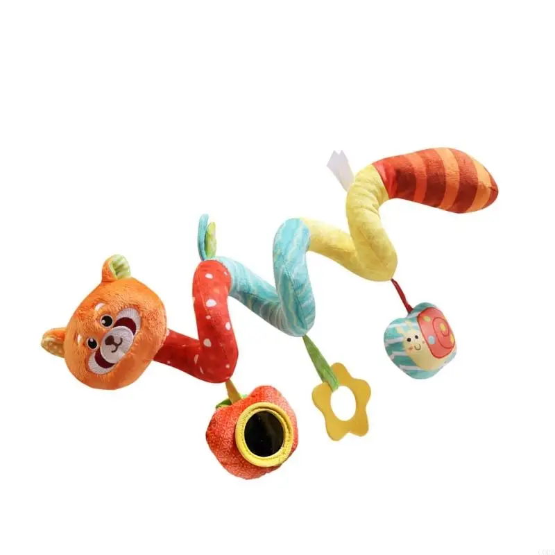 Corb brinquedo sensorial para bebê, pano macio, carrinho panda, cabide, atividade educacional infantil