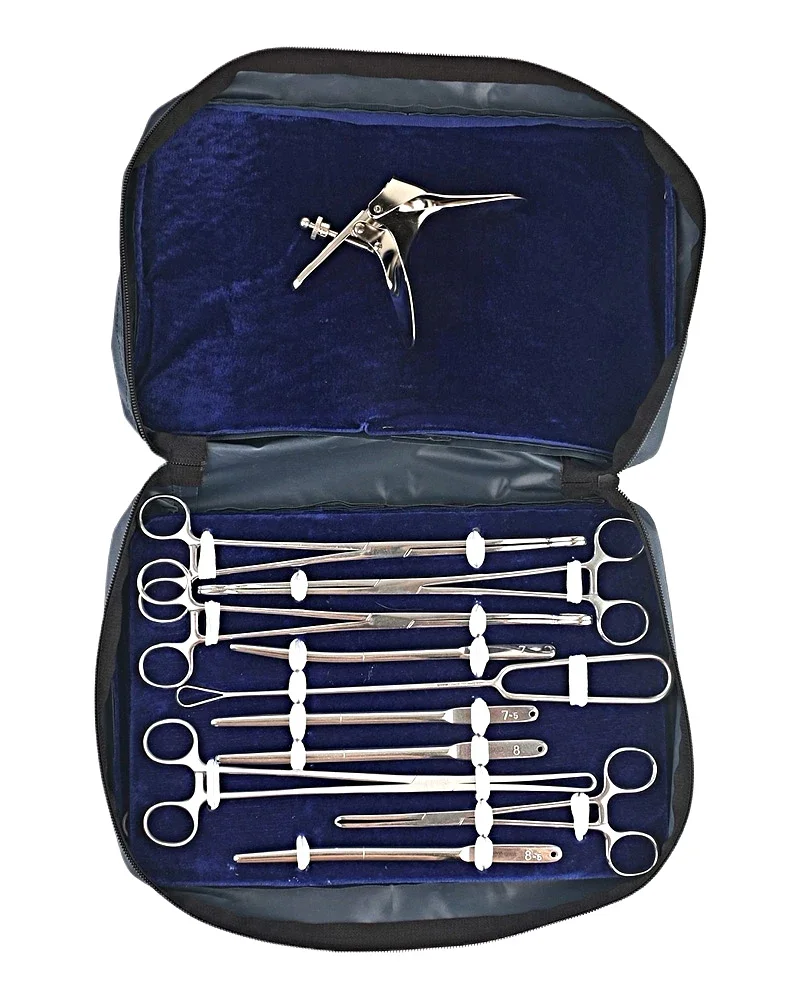 SHINVA Induced Instruments Set Gynecologic And Obstetrics 24Pcs Medical Surgical Instruments Set