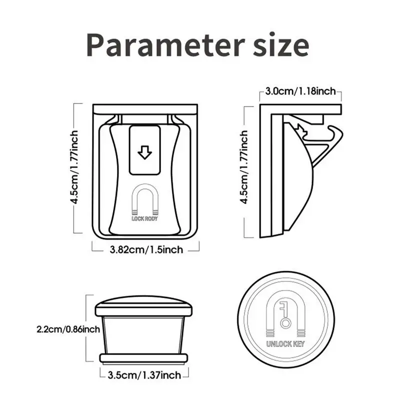 Kunci kabinet magnetik kunci kabinet keamanan anak kunci kabinet pengaman bayi pemeriksaan kunci laci untuk lemari dapur