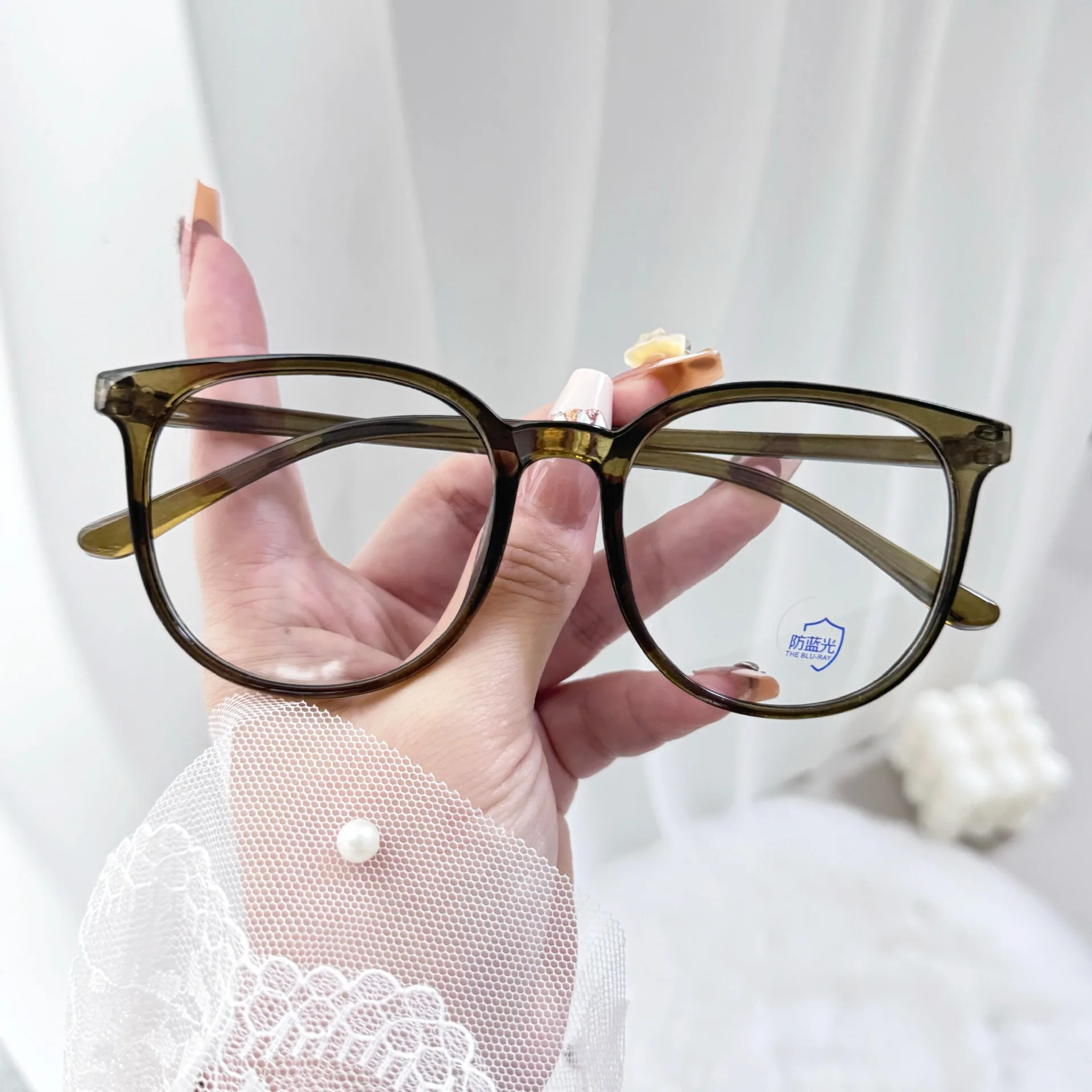 Gafas de Computadora Retro Ultraligeras, Anti Luz Azul, Montura Plana, Moda Femenina, Elegantes, Casuales, Montura Transparente