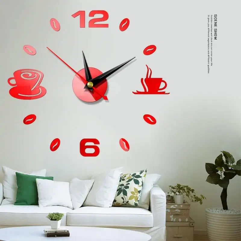 Diy Wall Clock Frameless Modern 3D Wall Clock Mirror Sticker Clock for Home Office Hotel Restaurant School Decoration