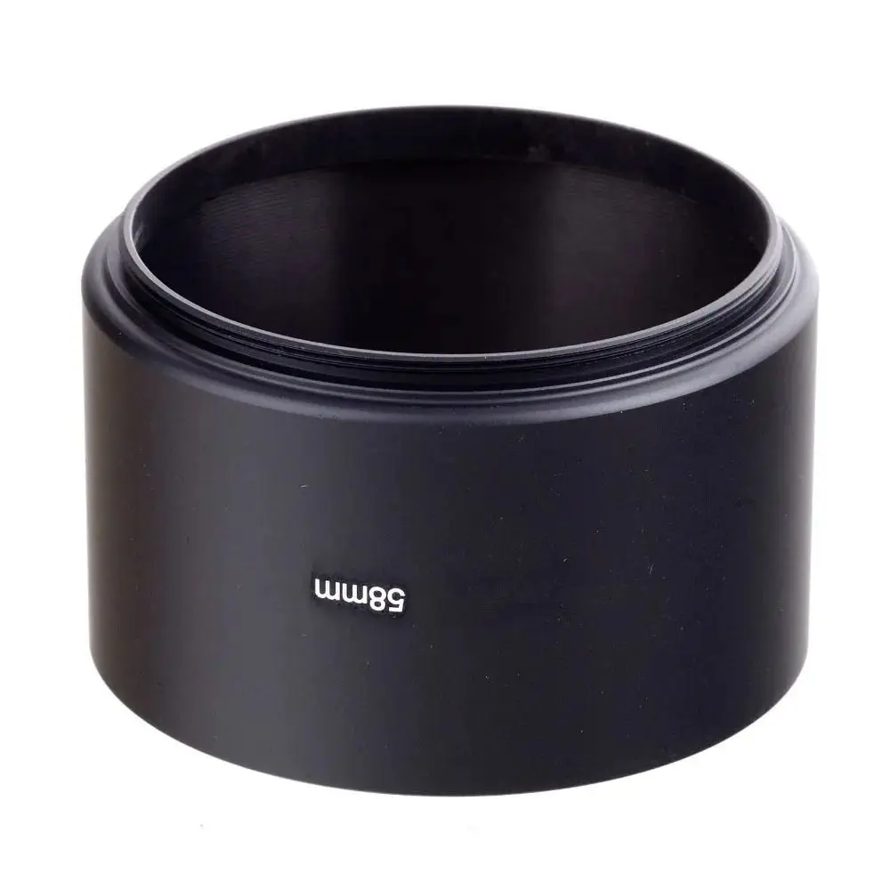 

Photographic Equipment Metal Long Lens Hood Screw-in DSLR Digital Camera Lens Hood Matte Black 49mm/52mm/55mm Photographer Gifts