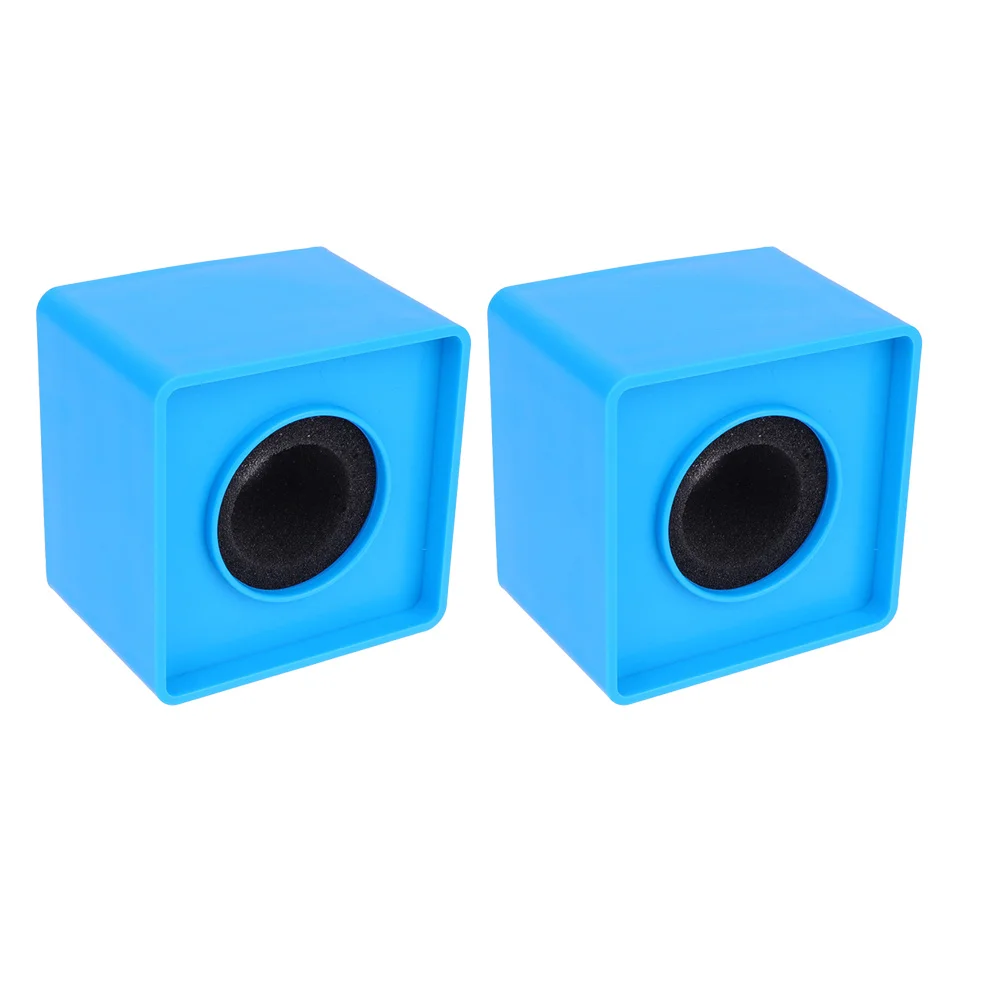 2 uds portátil Abs moldeo por inyección forma Triangular entrevista micrófono estación Logo bandera para Pvc creativo profesional