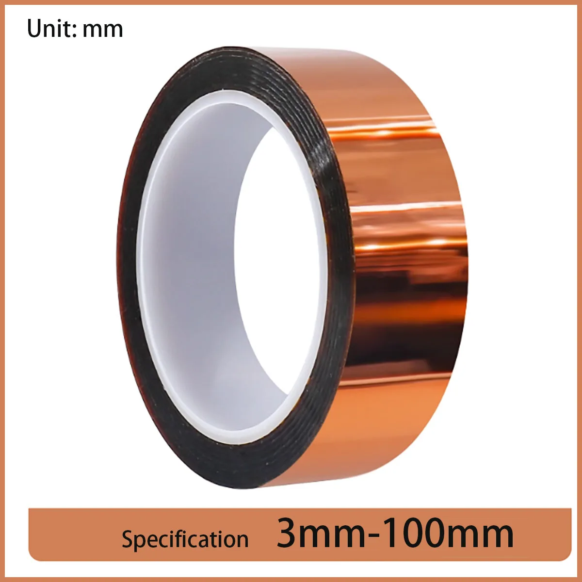Heat Resistant Insulation Polyimide Tape - High Temp Adhesive Tape 3mm to 100mm Width for Industrial/Electronic Applications